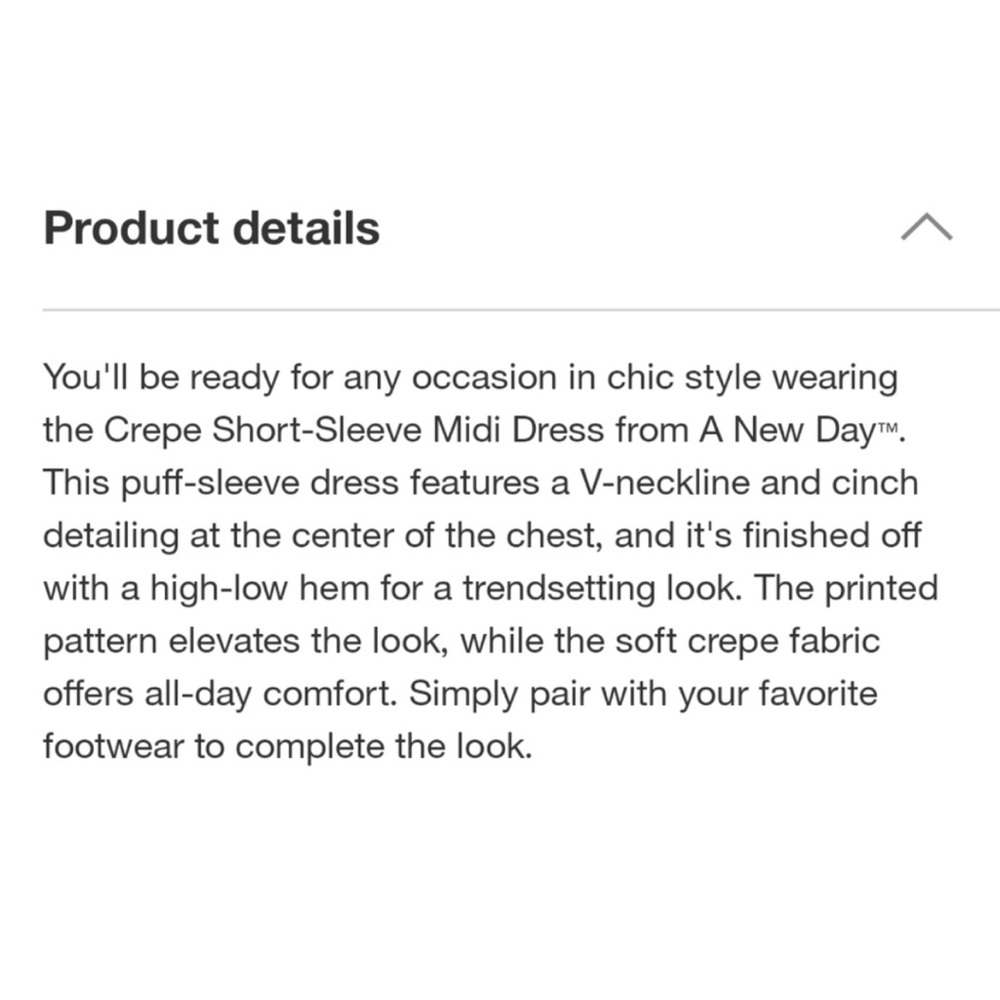 A New Day Women's Crepe Short Sleeve Midi Dress XS - Picture 5 of 7